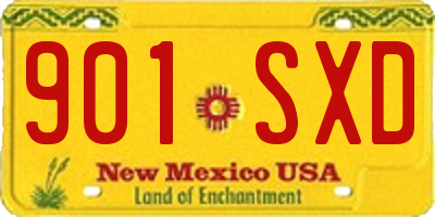 NM license plate 901SXD
