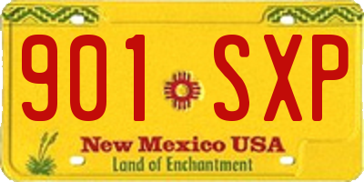 NM license plate 901SXP