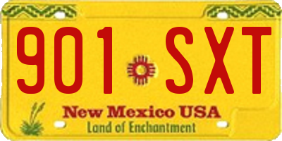 NM license plate 901SXT