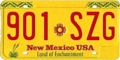 NM license plate 901SZG