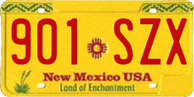 NM license plate 901SZX