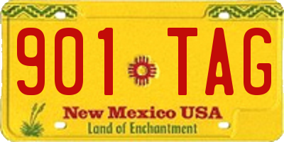 NM license plate 901TAG