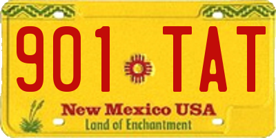 NM license plate 901TAT