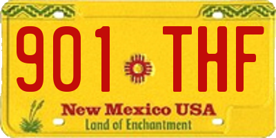 NM license plate 901THF