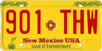 NM license plate 901THW