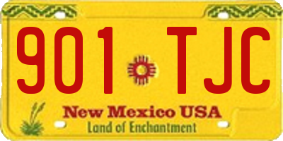 NM license plate 901TJC