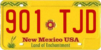 NM license plate 901TJD