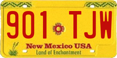 NM license plate 901TJW