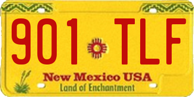 NM license plate 901TLF