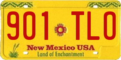 NM license plate 901TLO