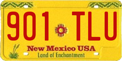 NM license plate 901TLU
