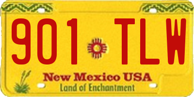 NM license plate 901TLW