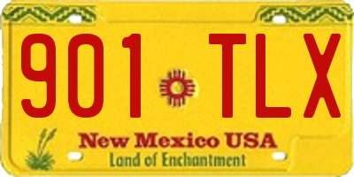 NM license plate 901TLX