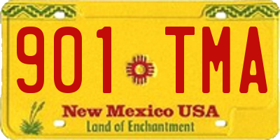 NM license plate 901TMA