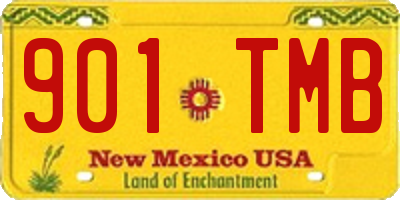 NM license plate 901TMB