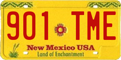 NM license plate 901TME