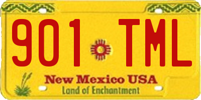 NM license plate 901TML