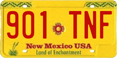NM license plate 901TNF