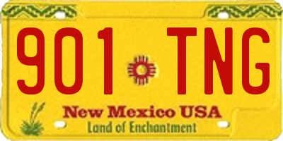 NM license plate 901TNG