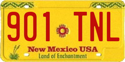 NM license plate 901TNL