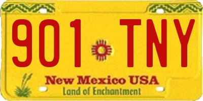 NM license plate 901TNY