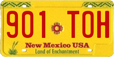 NM license plate 901TOH