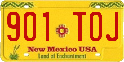 NM license plate 901TOJ