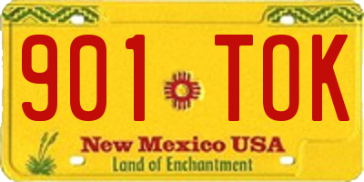 NM license plate 901TOK