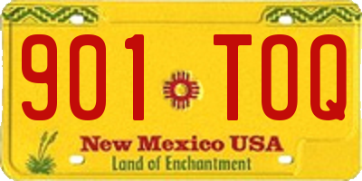 NM license plate 901TOQ