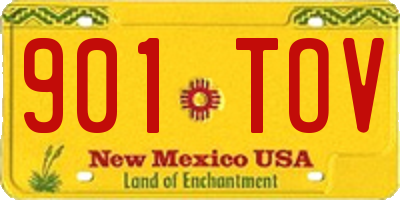 NM license plate 901TOV