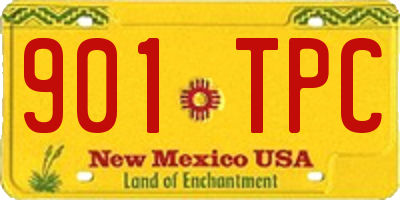 NM license plate 901TPC