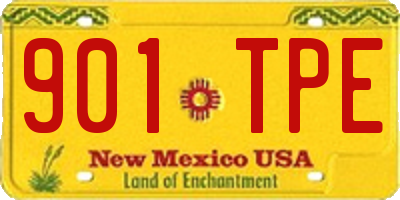 NM license plate 901TPE