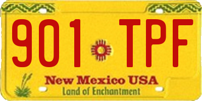 NM license plate 901TPF