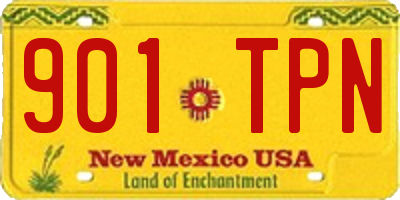 NM license plate 901TPN