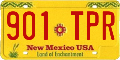NM license plate 901TPR