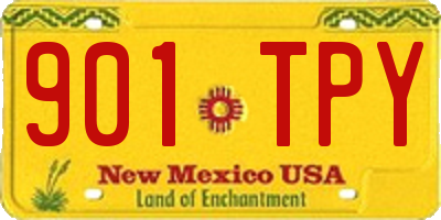 NM license plate 901TPY