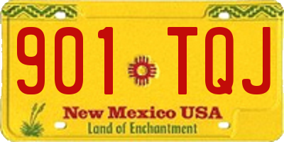 NM license plate 901TQJ