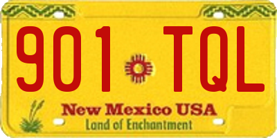 NM license plate 901TQL