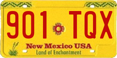 NM license plate 901TQX