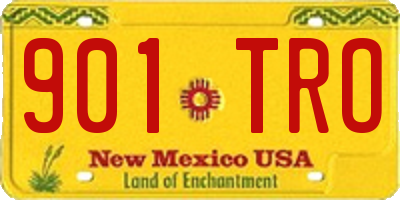 NM license plate 901TRO