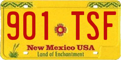 NM license plate 901TSF