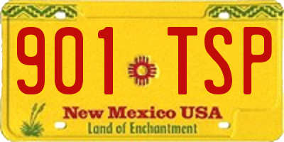 NM license plate 901TSP