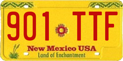 NM license plate 901TTF