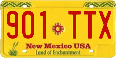 NM license plate 901TTX