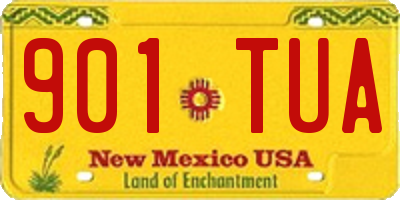 NM license plate 901TUA