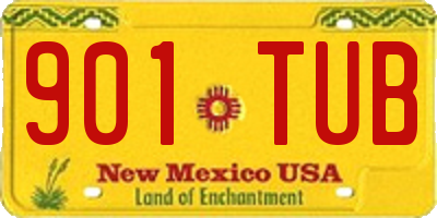 NM license plate 901TUB