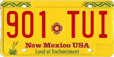 NM license plate 901TUI