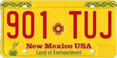 NM license plate 901TUJ