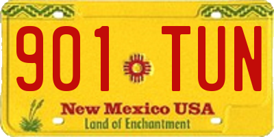 NM license plate 901TUN