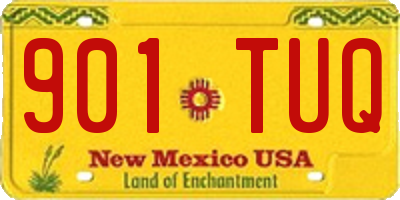 NM license plate 901TUQ
